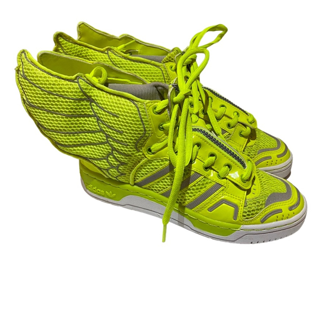 Extremely rare and hard to find Jeremy Scott x adidas neon yellow wing shoes